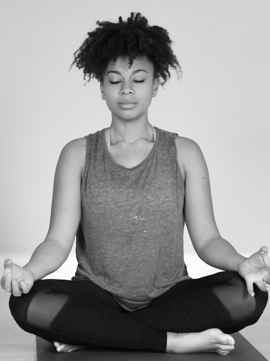 Students meditating in the Meditation & Mindfulness course at the shala school