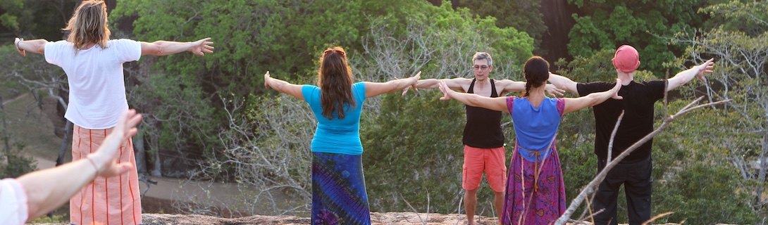 Tai Chi with Gingi Lee on the mountain near Ulpotha Sri Lanka
